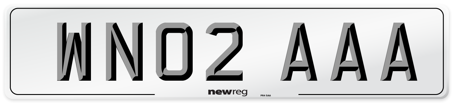 WN02 AAA Number Plate from New Reg